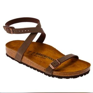 Tie up the ankle birkenstock’s, only worn 2 or 3 times, smoke free home